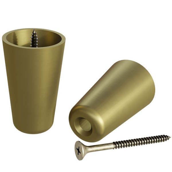 Designs Of Distinction Brass Slipper Cups - 1.154" Diam x 1.87" H - Satin Brass 01SLPR104SB1
